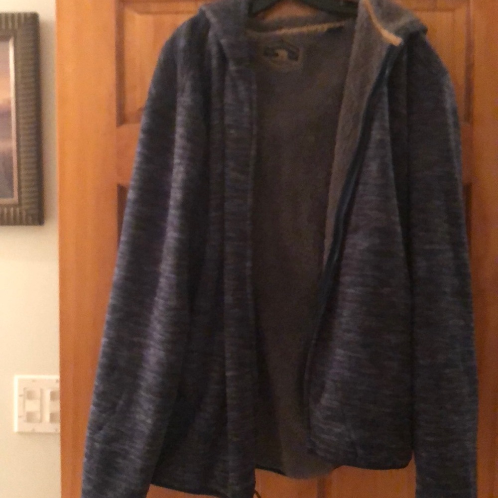 Heather grey fleece lined hoodie